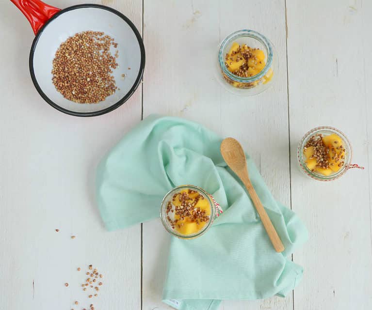 geroosterde boekweit met mango