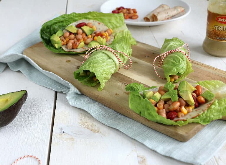 sla wraps met bonen