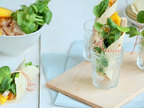 wraps met kip en mango