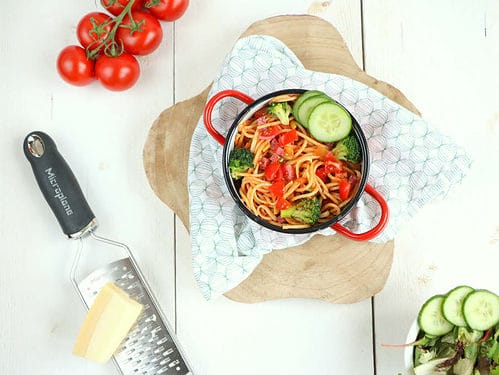 Spaghetti met salami en broccoli