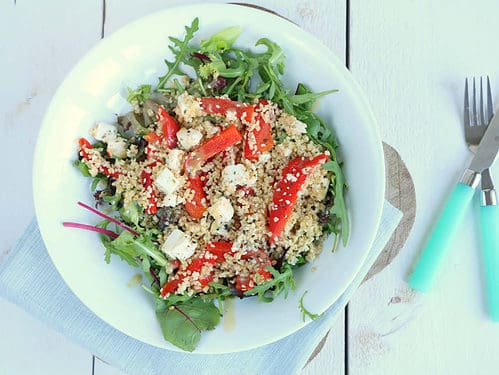 Bulgur salade met geroosterde paprika