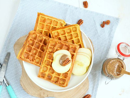 zoete aardappel wafels