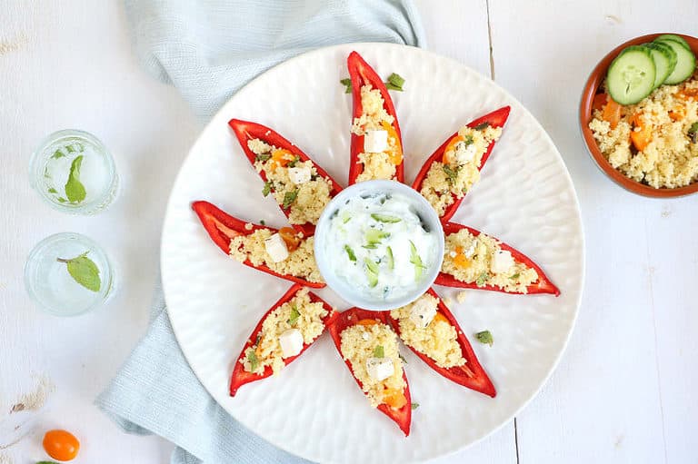 Gevulde paprika met couscous