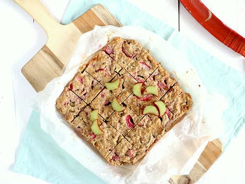 rabarber aardbei plaatcake