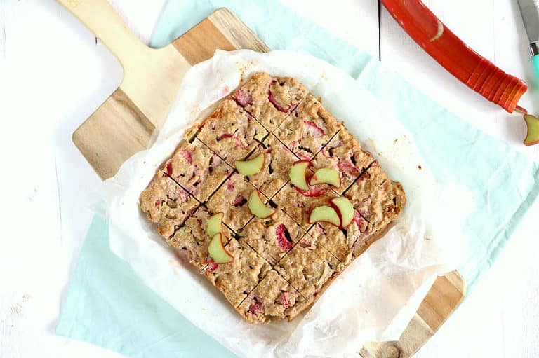 rabarber aardbei plaatcake