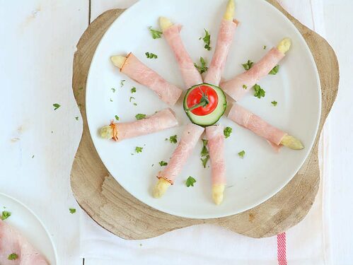 asperge hapje met beenham