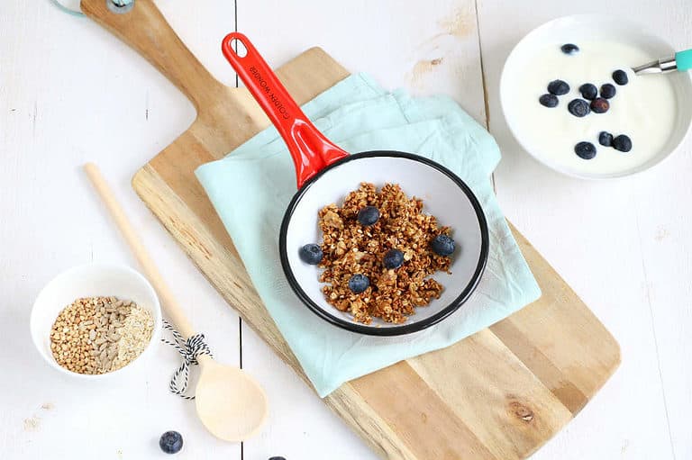 snelle granola uit de pan