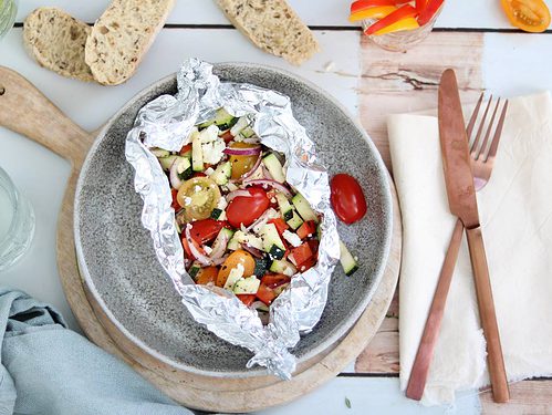 Groentepakketjes met feta een heerlijke vega barbecue recept