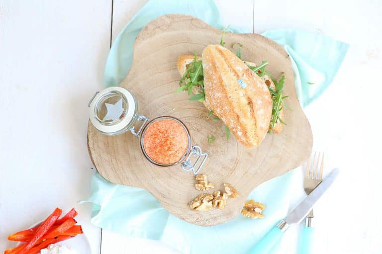 Paprika spread met geitenkaas