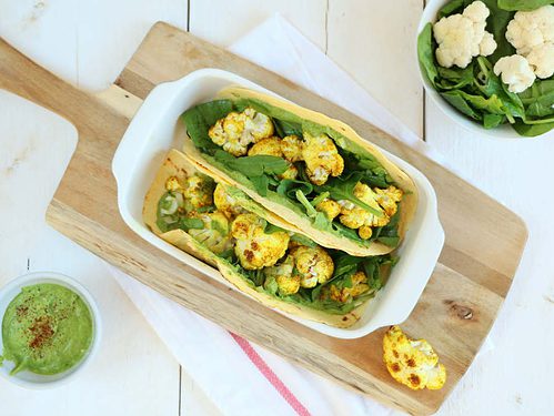 bloemkool curry wraps