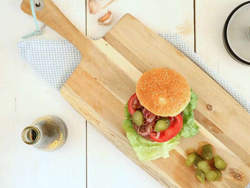 runderhamburger met sojasaus