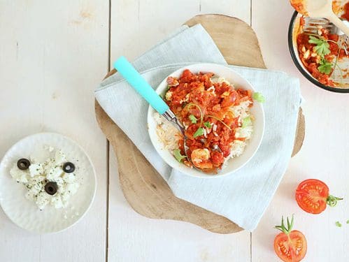 garnalen in tomatensaus
