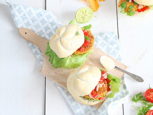 krokante kipburgers