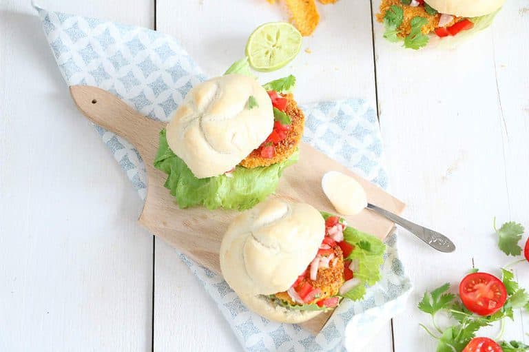 krokante kipburgers