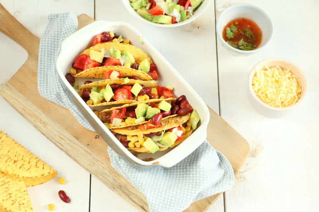 Taco’s met gehakt en tomatensalsa