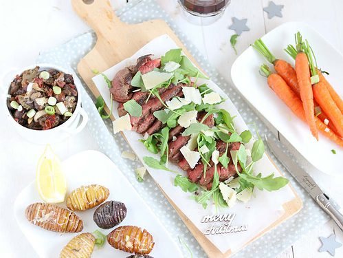 Biefstuk tagliata met rucola
