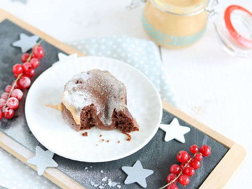 Lava cake met salted caramel