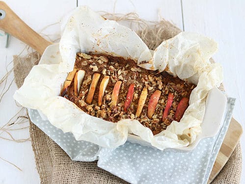 ovenkoek met appel en pecannoten