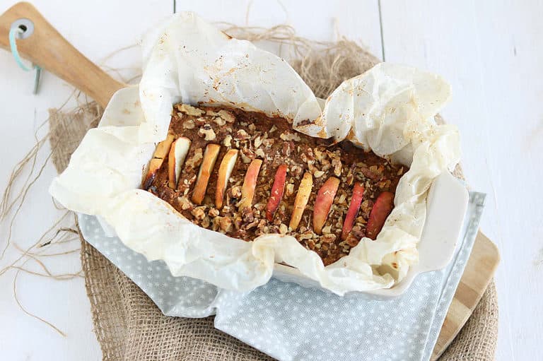 ovenkoek met appel en pecannoten