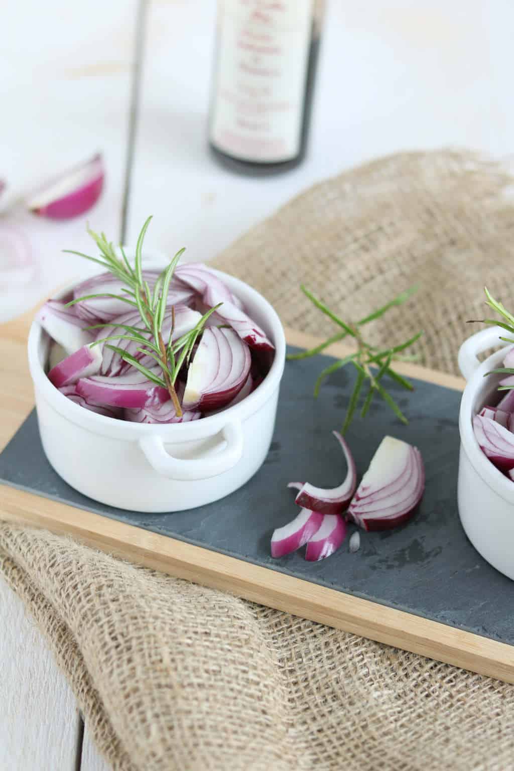 Rode uien met balsamico