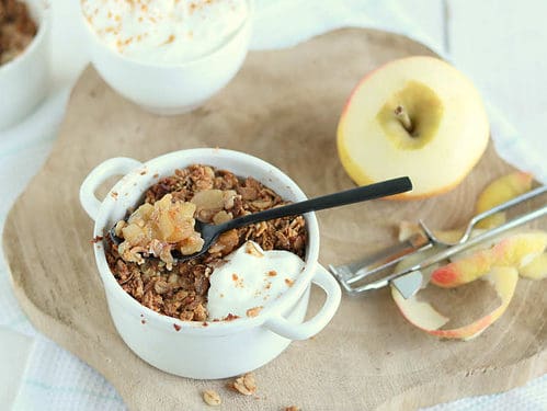 Appelcrumble met kwark