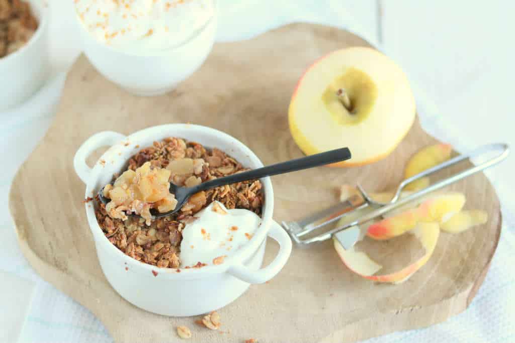 Appelcrumble voor een goede start van de dag