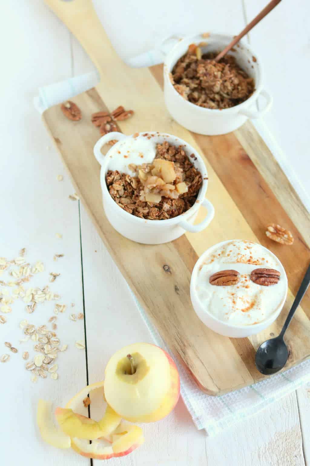 Appelcrumble met kwark