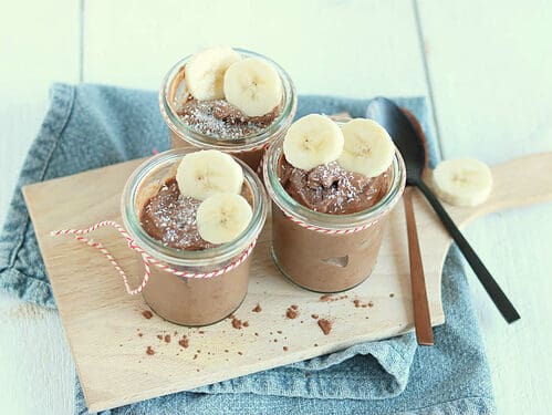 Chocolade pindakaas bananenijs