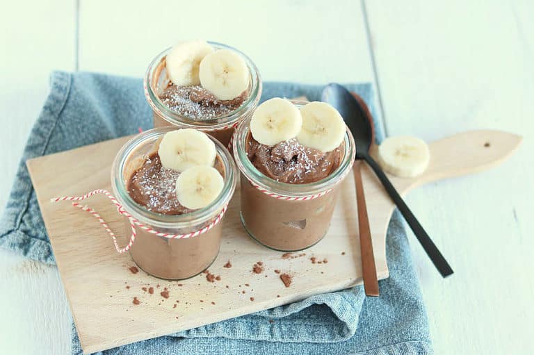 Chocolade pindakaas bananenijs