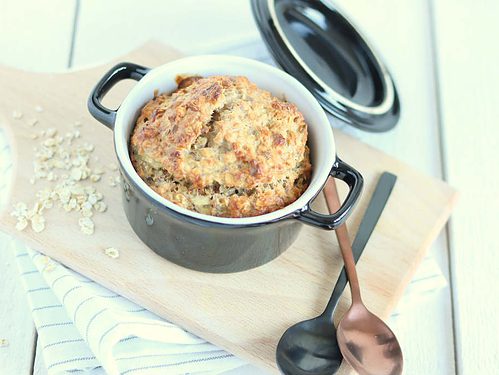 Havermout met pindakaas uit de oven