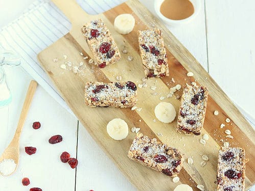 No bake repen met cranberries en kokos