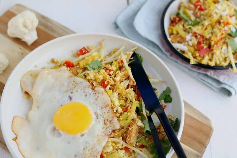 Bloemkool nasi met ei
