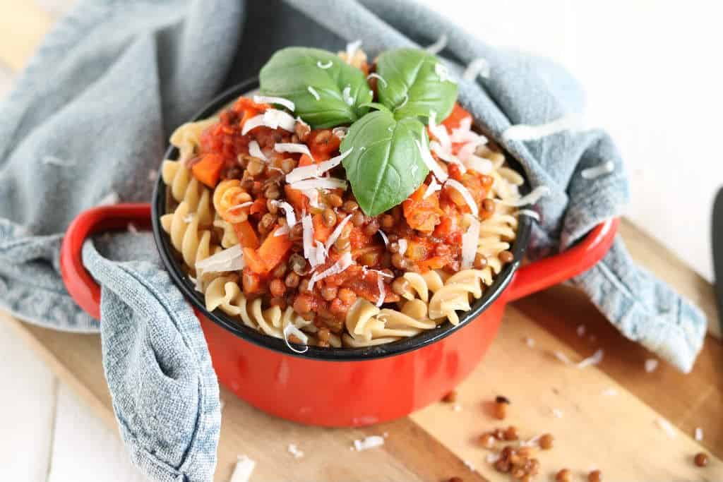 Linzen bolognese pasta