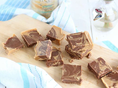 Pindakaas chocolade fudge