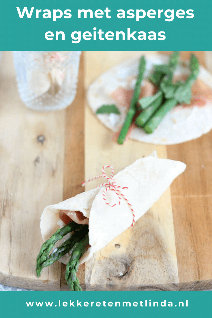 Wraps met asperges en geitenkaas