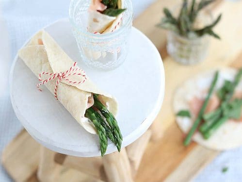 Wraps met geitenkaas en asperges