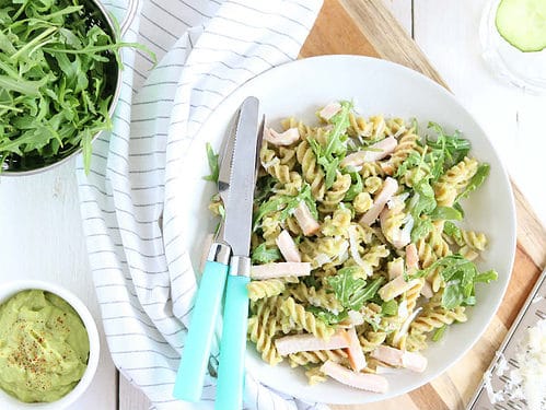 pasta met romige avocadosaus