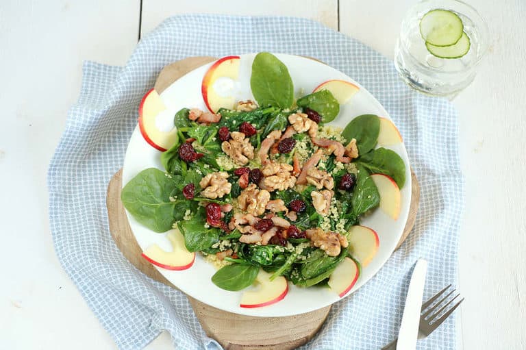Couscous spinazie salade