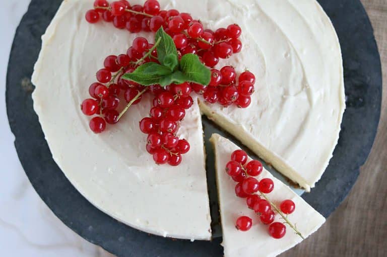 Witte chocolade cheesecake
