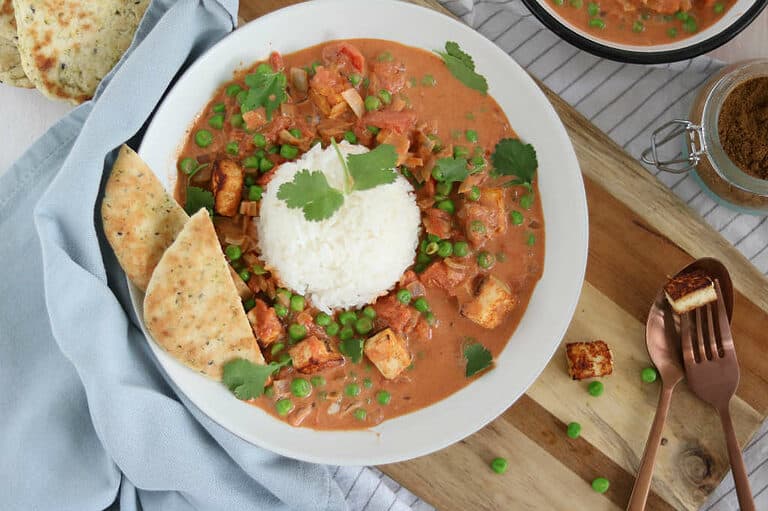 Vegetarische curry met paneer