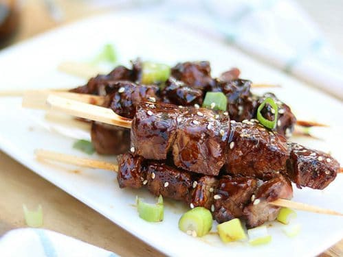 Beef teriyaki spiesjes