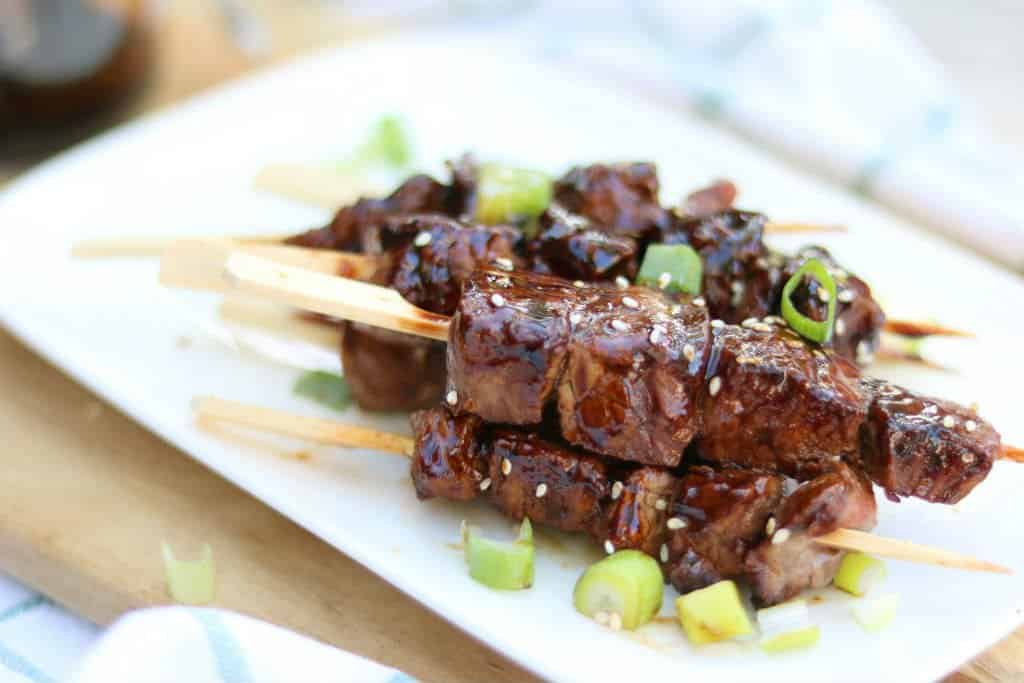 Beef teriyaki spiesjes