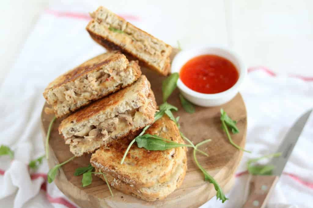 Tosti met pulled chicken