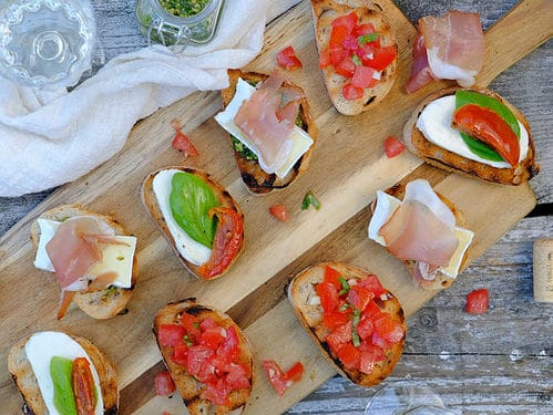 Bruschettas op de camping