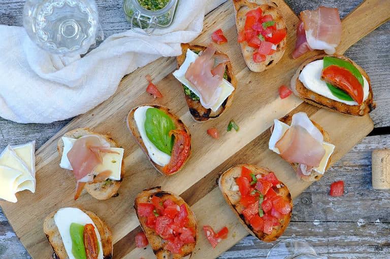 Bruschettas op de camping