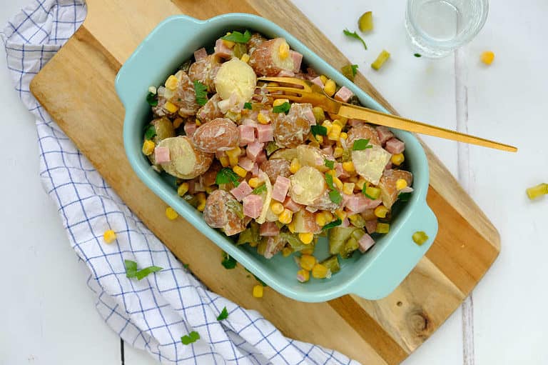 Aardappelsalade met mais