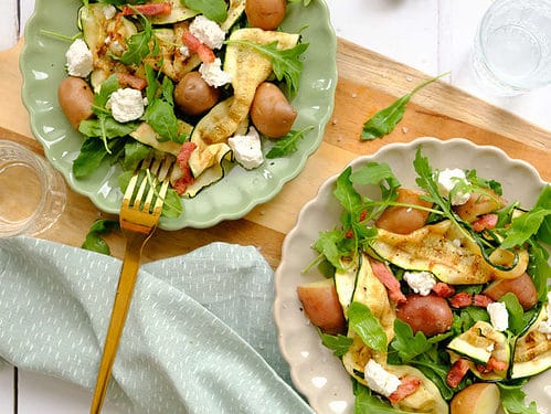 Geitenkaas salade met gegrilde courgette