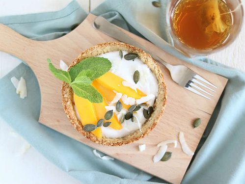 Havermouttaart met mango