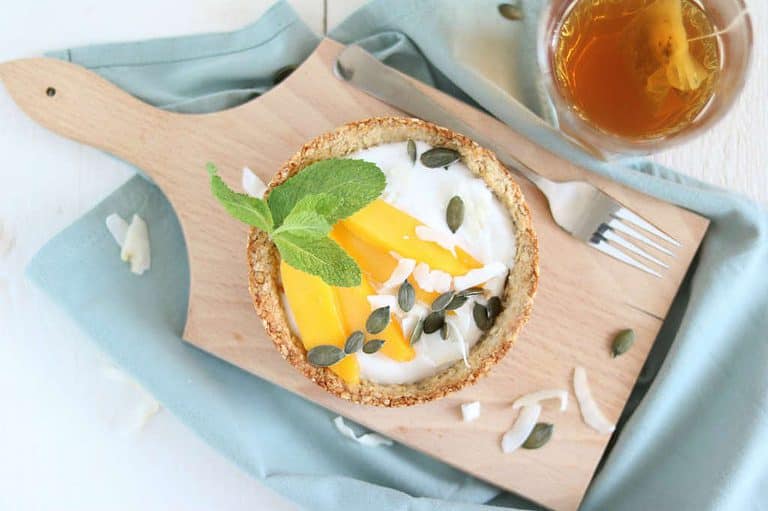 Havermouttaart met mango