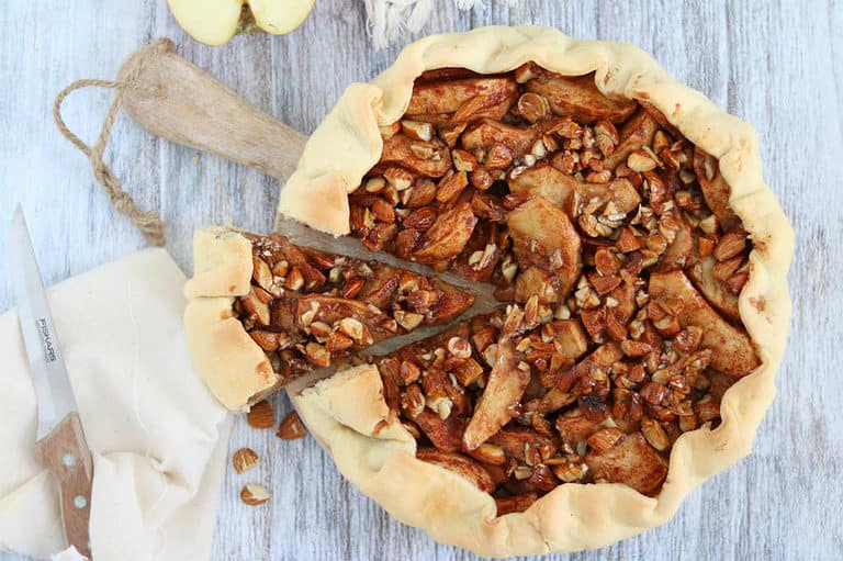 Speculaas appel galette met amandel crunch